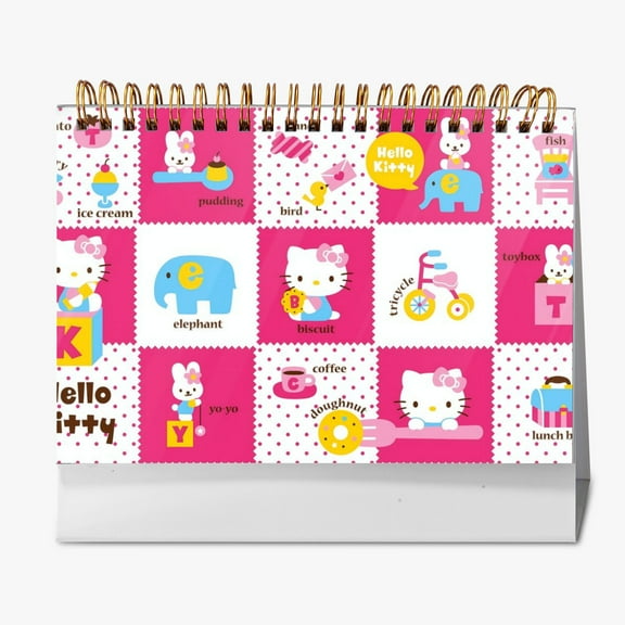 Hello kitty 2025 Calendar - Cartoon Desktop Calendar Thick Paper for Organized Planning, 2025 Desk Calendar for Home, School and Office