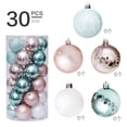 thumbnail image 2 of 30 adornos de bolas de Navidad, 60 mm/2,36 pulgadas, pintura delicada y adornos de bolas de Navidad brillantes e inastillables, para decoración de bodas, fiestas navideñas y árboles de Navidad (oro, 2 of 7