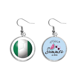 thumbnail image 1 of Nigeria national flag Soccer World Cup Pendientes de sandía verano lóbulo desgaste Unbranded M, 1 of 3