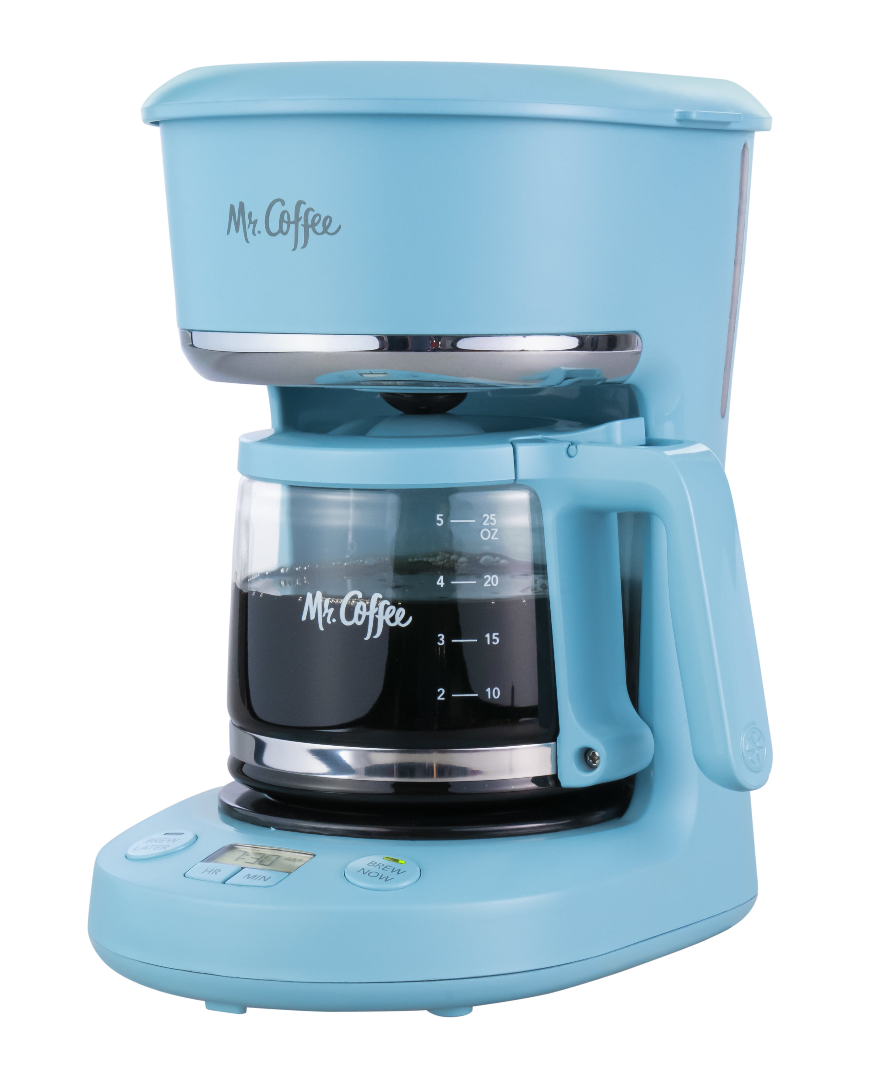 Mr. Coffee 5Cup Programmable Coffee Maker, 25 oz. Mini Brew, Brew Now