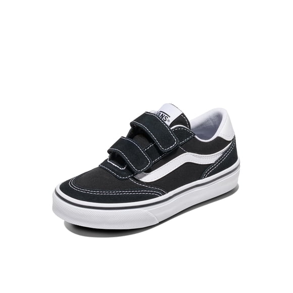 Zapatilla Vans Brooklyn LS V para niños, negra/blanca, talla 11 (EE. UU. niños)