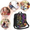thumbnail image 5 of Honeii Neon Bar Drinks Print Insulated Lunch Bag, Reusable Lunch Box for Adult, Leakproof Cooler Bag for Work Office Travel Picnic, 5 of 7