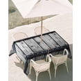 thumbnail image 3 of 60x120 Inch Outdoor Tablecloth with Umbrella Hole Zipper Rectangle Grey Wood Grain Rectangular Tablecloths Outside Waterproof Country Vintage Barn Door Rustic Lodge Patio Table Cover for Picnic Party, 3 of 8