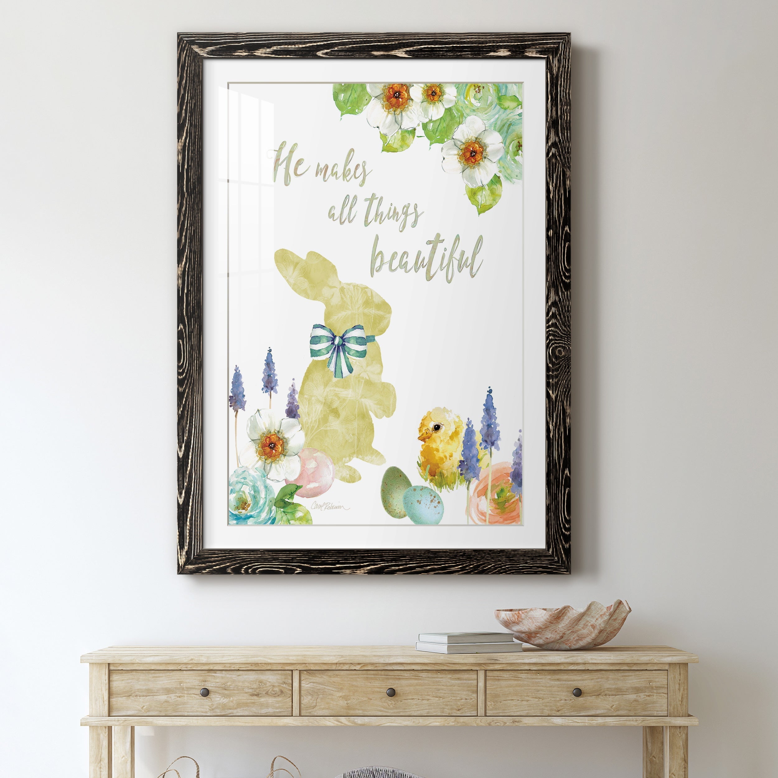 All Things Bunny - Premium Framed Print - Distressed Barnwood Frame - Ready to Hang