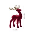 thumbnail image 3 of Darzheoy Christmas Deer Ornaments Christmas Snow Deer Pendant Flocking Vibe Arrangement Decorations Christmas Reindeer Tabletop Decorations, 3 of 6