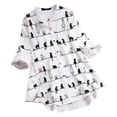 thumbnail image 1 of Blusa tipo camisa para mujer, casual, con estampado de gato, manga larga, 1 of 4