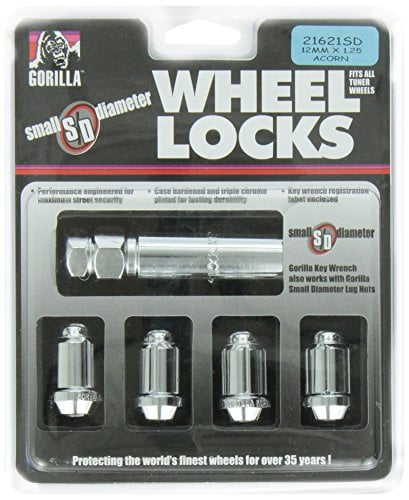 12mm x 1.25 Thread Size Gorilla Automotive 74621N Extended Mag Wheel Locks 