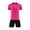 Hot Pink, variant on CYRBOKO Boy's Athletic Outfit Sets, Crewneck Short Sleeve Elastic Waist Quick-dry Sports T-Shirt with Shorts Red Size 8 T