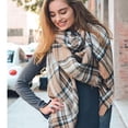 thumbnail image 5 of Women Blanket Scarf Frayed Edge Fashion Winter Fall Lightweight Flannel Scarves, 5 of 6