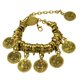 thumbnail image 2 of Tobilleras de cadena de joyería Tribal Boho Zulema Oro Pulsera de Behomia Coin, 2 of 6