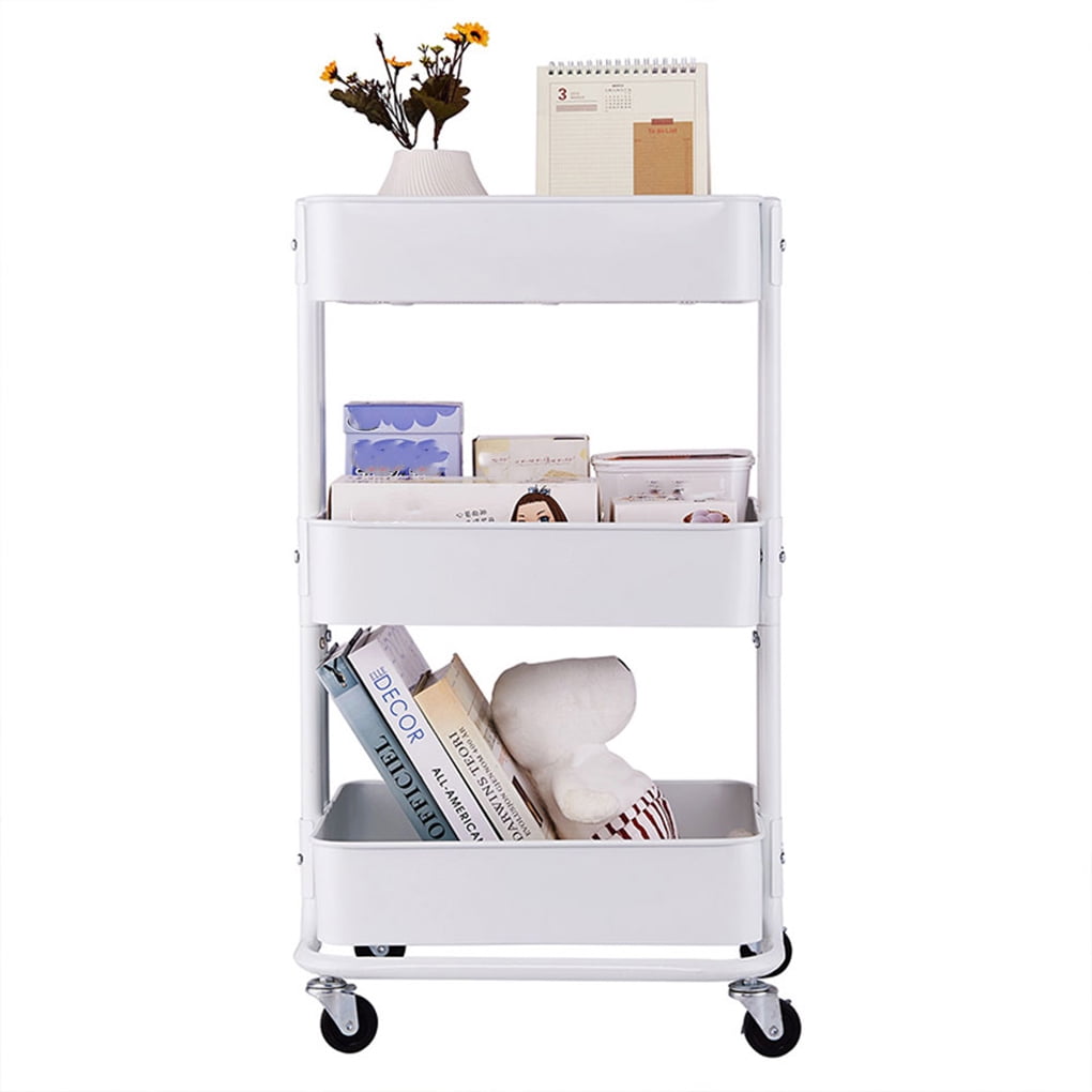 Linon Iron Cart In White Finish AJUCARTWHT01 