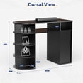 thumbnail image 2 of Ktaxon Nail Desk with Electric Dust Collector, Rattan Manicure Table for Nail Techs, Black Salon Station, 2 of 7