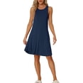 thumbnail image 1 of Camisón sin mangas para mujer INSPIRE CHIC, vestido casual con bolsillos, talla XL, color azul, 1 of 6