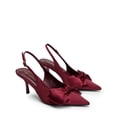 thumbnail image 7 of DREAM PAIRS Women’s Slingback Pumps, 3-Inch Stiletto High Heels with Bow, Closed Toe Satin Dress Shoes for Wedding & Work, 7 of 7