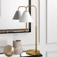 thumbnail image 2 of Henn&Hart Lampe de Table Moderne en Arc de Métal avec Forme Conique en Lait Doré/blanc, 2 of 3
