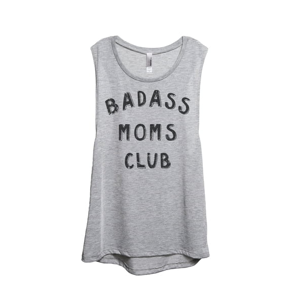 Badass MOMS Club Women's Fashion Sleeveless Muscle Tank Top Tee Sport Grey 2X-Large