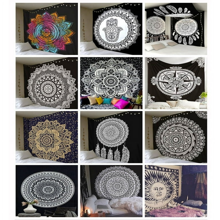 Tapestry Bohemia Mandala Floral Wall Hanging Tapestry For Wall Decoration Living Room Bedroom Fashion Tribe Style Tapestry 59