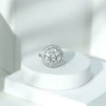 thumbnail image 5 of Rosec Jewels Moissanite Cocktail Ring for Women - D-VS1 Quality Certified Moissanite Large Cluster Ring with Halo - Ready to Gift, 925 Sterling Silver, US 4.00, 5 of 9