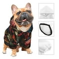 thumbnail image 3 of Honeii Rose Flowers Print Small Dog Hoodies Pet Hooded Sweatshirts Fall Winter Puppy Cat Sweaters Warm Clothes for Small Dogs Outfits Costume-Large, 3 of 7