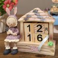 thumbnail image 1 of Daisyyozoid Easter Creative Bunny Log Cabin Calendar Home Decoration Cabinet Decorations Desktop Decorations, 1 of 7