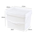 thumbnail image 2 of Morcte 3 Gallon White Rectangular Food Bucket Pail with Lid, Set of 4 Plastic Square Utility Bucket with Lid and Handle for Multipurpose, 2 of 7