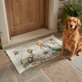 thumbnail image 3 of Kitchen Runner Rugs, Retro Watercolor Diasy Floral Bee 2'x3' Throw Rug with Tassels, Farm Flower Leaves on Wood Washable Soft Floor Carpet Runner for Hallway Bedroom Bathroom Laundry Room, 3 of 9