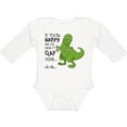 thumbnail image 3 of Inktastic T-Rex Can't Clap Boys or Girls Long Sleeve Baby Bodysuit, 3 of 5