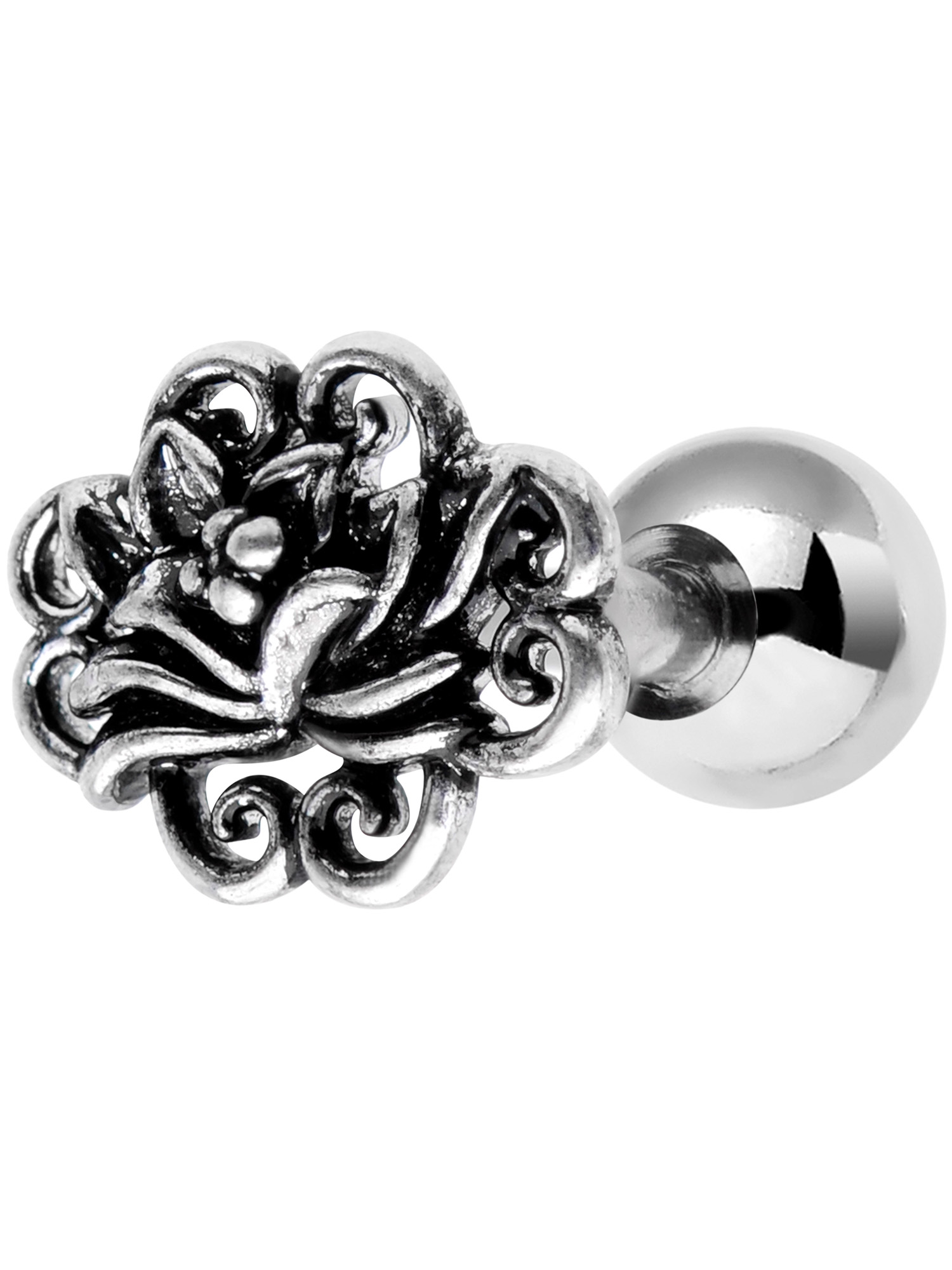 Body Candy 16G Steel Cartilage Tragus Earring Women Helix Conch Lotus