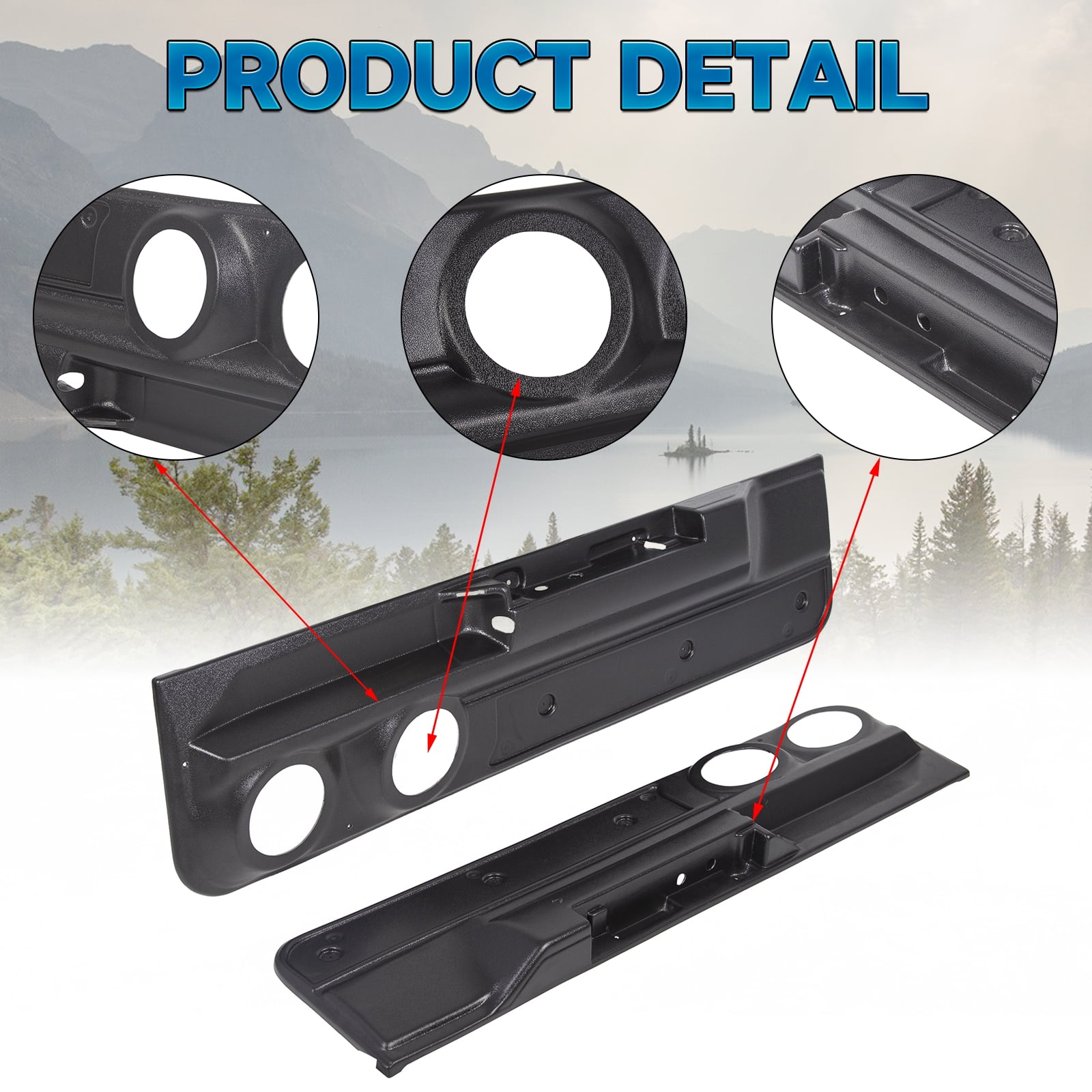 Kojem Lower Door Panel Set 2-speaker Compatible with 1978-1988 Monte Carlo Malibu (2dr) & El Camino Cutlass Regal