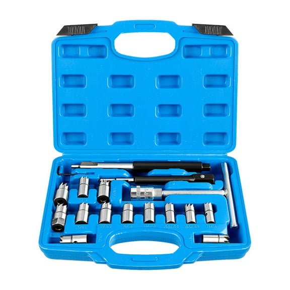 17pcs Fuels Injectors Cleaning Set with Reamer Tool Injectors Disassembly for Valves Seat Repair & Engine Maintenance