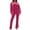 Hot Pink, variant on Scyoekwg Womens Two Piece Sweatsuit Zipper Long Sleeve Coat Wide Leg Pants Fashion Casual Matching Outfits Sweatsuit Tracksuit (Hot Pink,L)
