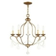 thumbnail image 6 of Livex Lighting Chesterfield Chandelier in Antique Gold Leaf, 6 of 13