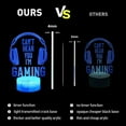 thumbnail image 3 of Can't Hear You I'm Gaming Night Light for Boys Girls, 3D Illusion Lamp Wireless Headphones with 7 Color Changing, Touch & Remote, Gamer Gifts Gaming Decor Men Room Birthday Christmas Party Supplies, 3 of 7