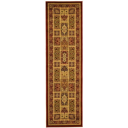 Safavieh Lyndhurst Josephine Traditional Runner Rug  Multi/Red  2 3  x 14 Lyndhurst Rug Collection. Luxurious EZ Care Area Rugs. The Lyndhurst Collection features luxurious  easy care  easy-maintenance area rugs made to add long lasting charm and decorative beauty even in the busiest  high traffic areas of the home. Hand tufted using a blend of soft yet durable synthetic yarns styled in traditional Persian florals  interwoven vines and intricate latticework. Use the Lyndhurst rugs in your home for an elegant and transitional upgrade.