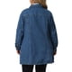 thumbnail image 3 of Chaqueta de mezclilla para mujer Agnes Orinda, talla grande, con botones y mangas largas, 2X, azul, 3 of 6