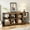 Brown, variant on M optimized 62.2"x13.4"x30.3" Entryway Console Table, 3 Tier Industrial Metal Sofa Table with 8 Cube Storage Organizer, Behind Couch Table, Hallway Table for Entry, Living Room, Dining Room