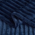 thumbnail image 3 of Mainstays Rib Blanket Navy Twin, 3 of 8