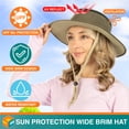 thumbnail image 4 of SUN CUBE Wide Brim Sun Hat For Men Outdoor, Women Sun Protection Safari Hat, Hiking Boonie Hat UV, Fishing Summer Hat for Beach Camping UPF 50+, Olive Green, 4 of 9