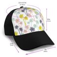 thumbnail image 2 of Naloa Hawaiian Coconut Tree Adult adjustable Print Baseball Hat, Patchwork curved brim baseball capfor Men and Women, One Size, 2 of 5