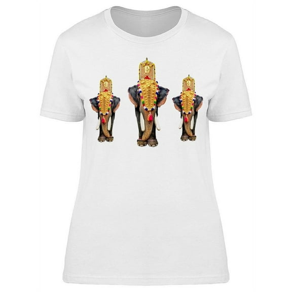 Amazing Kerala Elephant T-Shirt Women -Image by Shutterstock, Female Medium