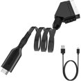 thumbnail image 2 of SCART to HDMI cable, switch video audio converter, SCART to HDMI converter SCART to 1080p/720p HDMI audio and video adapter, suitable for HDTV display projectors, 2 of 6
