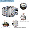 thumbnail image 3 of FORMRS School Backpack 17" Student Travel Bag with Laptop Compartment, Blue Checkered Daisy, 3 of 7