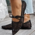 thumbnail image 4 of Miluxas Ballet Flats for Women Mary Jane Shoes with Strap Lace up Bow Flat Shoes Comfortable Dress Shoes for Women Dressy Work office Wedding Daily Ballerina Shoes Black 7.5(40), 4 of 9