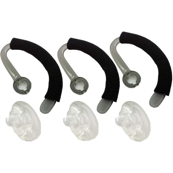 Premium Replacement Earbuds Ear Tips   Ear Hook Loops   Foam Spare   Earpads Fit Kit for Plantronics CS540 Savi W440 W740 W745 WH500 EarLoops EarHook Ear Bud Sleeve Part (Mixed S/M/L)