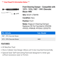 thumbnail image 2 of Front Steering Damper - Compatible with 1973 - 1974, 1987 - 1991 Chevy Blazer 4WD 1988 1989 1990, 2 of 2