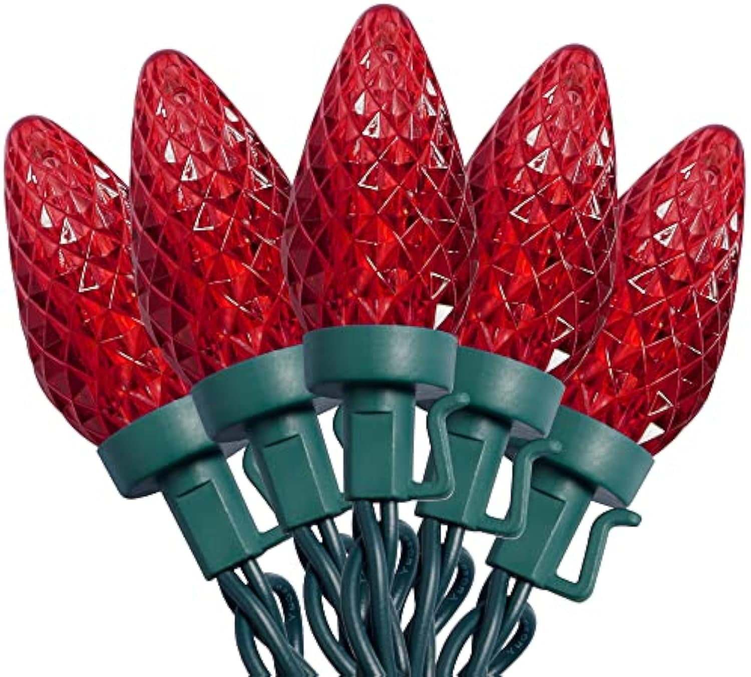 Wick's Outdoor Living LED C9 Red Holiday String Lights, 34 Ft, 50 Count