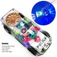 thumbnail image 5 of Light Up Transparent Gears Police Car Toy for Kids Bump and Go Toy Car for Boys  Educational Baby Toys Car Music LED Effects, 5 of 10