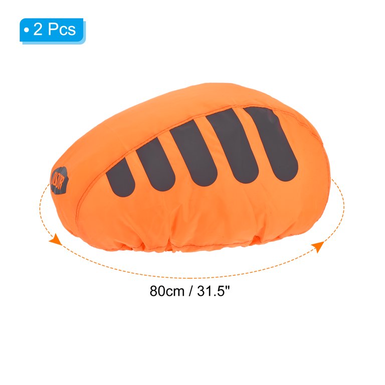 bike helmet cover orange Uxcell Cycling Bicycle Helmet Cover Motorcycle Helmet Rain Covers Ride Gear Helmet Cover Orange 2 Pack, Men's, Size: One size