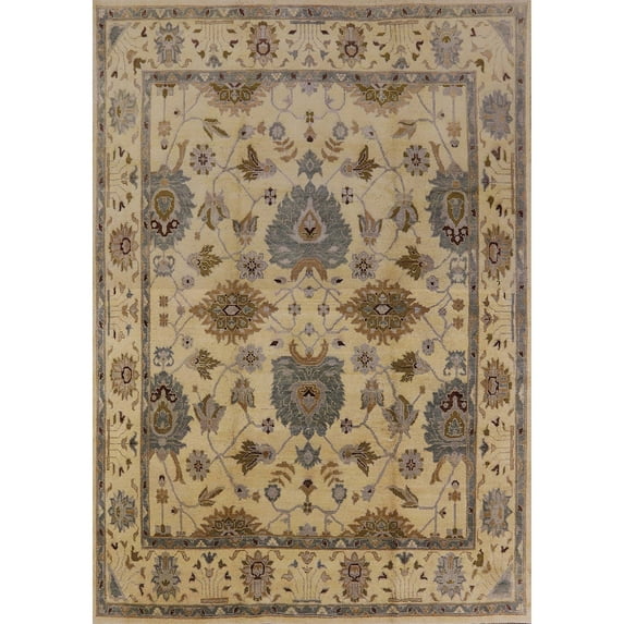Ahgly Company Indoor Rectangle Mid-Century Modern Brown Oriental Area Rugs, 2' x 5'