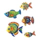 thumbnail image 5 of Juego de 5 piezas de decoración de peces de madera, náutico costero, decoración colgante para baño con temática náutica., 5 of 9
